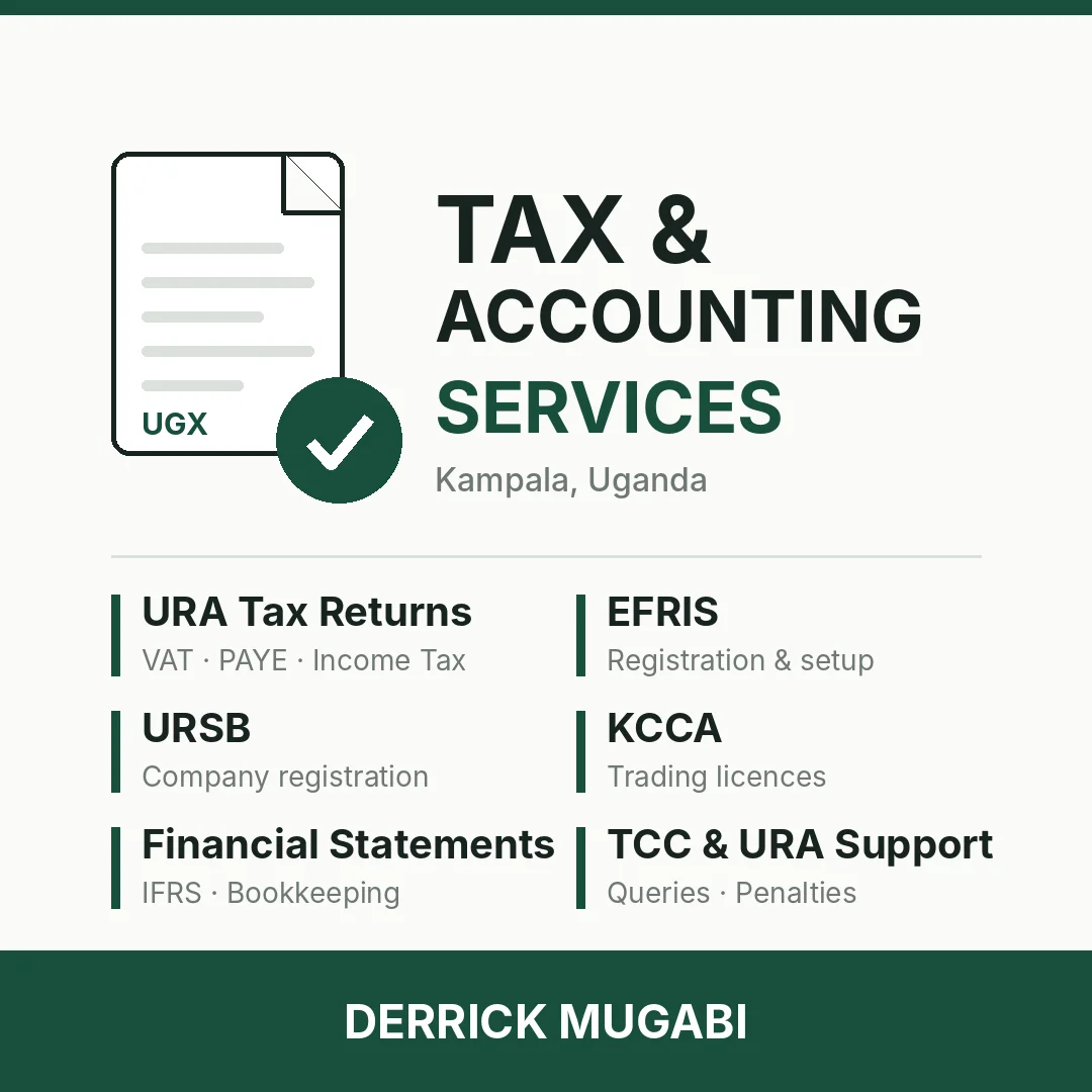 Derrick Mugabi | Tax, EFRIS, URSB Company Registration · photo 1